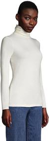 img 3 attached to Lands' End Women's Lightweight Fitted Long Sleeve Turtleneck: Supreme Comfort and Style