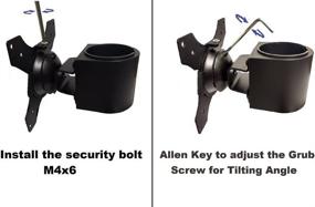 img 3 attached to 🔧 Enhanced EZM Deluxe Single Bracket Mounting Head Kit for 1 7/8" (48 mm) Diameter Pole Mount with VESA 75/100 (002-002C)