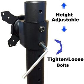 img 2 attached to 🔧 Enhanced EZM Deluxe Single Bracket Mounting Head Kit for 1 7/8" (48 mm) Diameter Pole Mount with VESA 75/100 (002-002C)