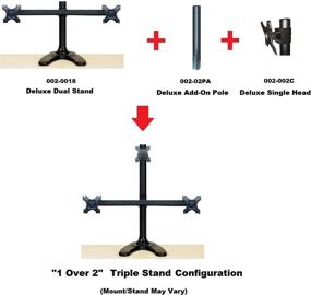 img 1 attached to 🔧 Enhanced EZM Deluxe Single Bracket Mounting Head Kit for 1 7/8" (48 mm) Diameter Pole Mount with VESA 75/100 (002-002C)