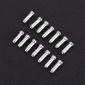 img 2 attached to 🚲 Pack of 100 Silver Crimp Alloy Road Mountain Bike Brake Cable Cap End Tips