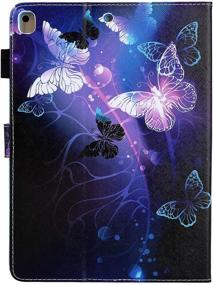 img 2 attached to 🦋 Alugs Purple Butterfly iPad Case - Multi-Angle Viewing Folio for iPad 10.2 Inch 2021/9th/7th/8th Generation - Perfect for Kids and Girls