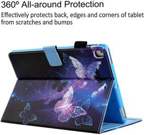 img 1 attached to 🦋 Alugs Purple Butterfly iPad Case - Multi-Angle Viewing Folio for iPad 10.2 Inch 2021/9th/7th/8th Generation - Perfect for Kids and Girls