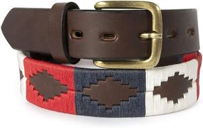 img 4 attached to Hand Stitched Leather GaucholIfe Multi Coloured Men's Accessories in Belts