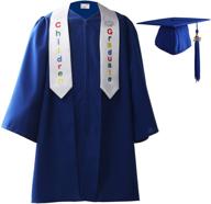 🎓 osbo gradseason unisex matte kindergarten graduation gown cap tassel set 2021 with printed stole: perfect attire for a memorable kindergarten graduation logo