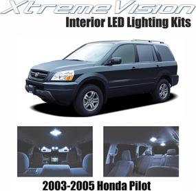 img 4 attached to 🚗 Upgrade Your Honda Pilot's Interior Lighting with Xtremevision LED Kit (2003-2005) - Cool White, 10 Pieces + Installation Tool