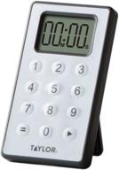 enhance productivity with taylor digital 10 key timer in sleek silver design logo