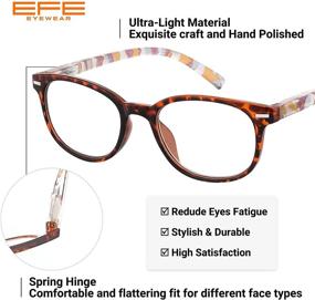 img 1 attached to 👓 EFE Reading Glasses, 5-Pack - Full Rim Flexible Spring Hinge Eyeglasses, Comfort Readers for Men and Women (Mix Color, +1.75 Power)