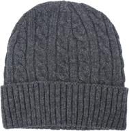 🧢 dahlia men's skullies & beanies - wool knit winter hat with fleece lining logo