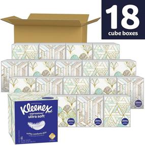 img 3 attached to 🧻 Kleenex Expressions Ultra Soft Facial Tissues - 18 Cube Boxes, 65 Tissues/Box (1,170 Total Tissues)