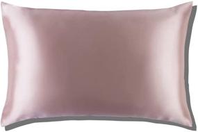 img 3 attached to 🌸 Premium Hypoallergenic 22 Momme Charmeuse Silk Pillowcase for Hair and Skin - Queen Bee Silk, Envelope Closure - Pink (Queen)