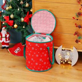 img 1 attached to 🎄 Phedrew 2-Pack Thickened Christmas Light Storage Bag with Cardboard Wraps - Red Xmas Holiday Light Bulbs Storage Bags with Dual Zippered Closure