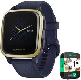 img 4 attached to Garmin 010-02426-02 Venu SQ Music Edition - Navy With Light Gold Bezel Bundle With 1 Year Extended Protection