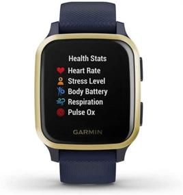 img 2 attached to Garmin 010-02426-02 Venu SQ Music Edition - Navy With Light Gold Bezel Bundle With 1 Year Extended Protection