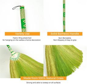 img 2 attached to 🧹 SN SKENNOVA Asian Broom for Efficient Floor Cleaning | Handheld Household Broom for Indoor and Outdoor Use : House Broom - High-Performance Sweeper with Powerful Brush and Circle Cleaning