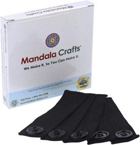 img 1 attached to 👖 Adjustable Elastic Button Extender for Men and Women Jeans - Pack of 6, 3.5 Inches Long, Black, Waistband Expander, 0.6 Inch (15mm) - Mandala Crafts