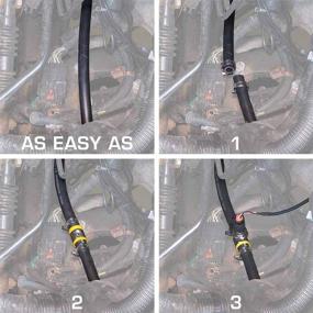 img 2 attached to ⛽️ GlowShift Stainless Steel Fuel Line T-Fitting with Sensor Port - 3/8” Barbed Push Lock Adapter for 9.5mm ID Hose - Complete with Clamps