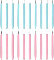 🎨 20 pcs craft diy slotted paper quilling tools: versatile slotted needle pen for stunning handcrafted art – pink and blue logo