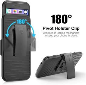 img 2 attached to Чехол Stronden Holster для iPhone SE (2020), 7 / 8 - комбинированная оболочка с клипсой на поясе и креплением, подставкой - черный