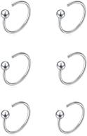 sterling cartilage piercing sensitive silver 8mm logo