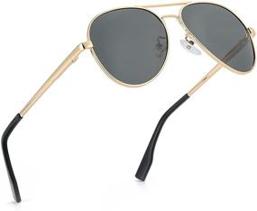 img 2 attached to Small Polarized Aviator Sunglasses Girls