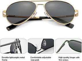 img 1 attached to Small Polarized Aviator Sunglasses Girls