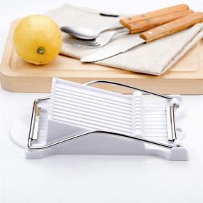 img 1 attached to 🔪 Zeakone Luncheon Meat Slicer: Versatile Stainless Steel Cutter for Soft Foods, Eggs, Fruits, Cheese & Sushi - 10 Singing Cutting Wires Included!