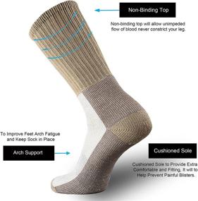 img 3 attached to 🧦 Moisture-Wicking Merino Wool Hiking Crew Socks for Men by ONKE: Extra Heavy Cushioning for Optimal Outdoor Comfort