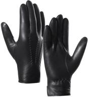 harssidanzar italian sheepskin finished cashmere men's accessories and gloves & mittens logo