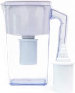 plant-based pros alkaline water filter pitcher - 2.5l healthy pure water ionizer, two 60-day activated carbon filters - bpa free, clean & toxin-free - 2021 update logo