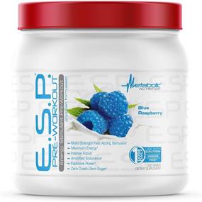 img 4 attached to Metabolic Nutrition ESP - Blue Raspberry Pre Workout Supplement, Stimulating Energy & Endurance, Natural Ingredients, Mental Focus - 300 Grams (90 Servings)