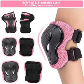 img 1 attached to Protective Gear Sets for Youth/Kids - Adjustable Safety Knee Pads and Elbow Pads Wrist Guards for Girls Boys Teens Aged 5-15 - Ideal for Cycling, Skating, Roller Skating, Skateboarding, Biking, Scooter, and Outdoor Sports