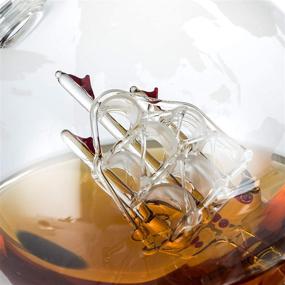 img 1 attached to 🥃 Premium Whiskey Decanter Set with Globe Decanter and Glasses: Perfect Whiskey Gifts for Men, Husband, Boyfriend, Dad, and Women - Includes Accessories for Ultimate Beverage Experience: Ice Cubes, Tong, Funnel - Ideal for Whisky, Liquor, Wine, Brandy, Cognac