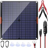 ⚡ efficient 20w solar panel car battery charger: portable, waterproof, ideal for car, boat, rv | powiser logo