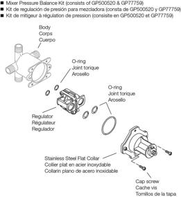 img 1 attached to Pressure Balancing Cartridge Replacement Rite Temp