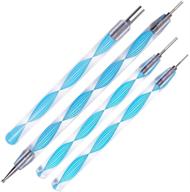 🔵 4-piece set of juya quilling tools - slotted design with stainless steel head (blue) logo