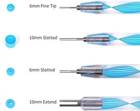 img 3 attached to 🔵 4-Piece Set of JUYA Quilling Tools - Slotted Design with Stainless Steel Head (Blue)