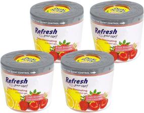 img 1 attached to 🍓 Refresh Your Car! 84102 Strawberry and Lemonade Scented Gel Can, 5 oz, 4 Pack