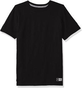 img 1 attached to 👕 Comfort and Performance Unite: Russell Athletic Big Boys' Cotton Performance Short Sleeve T-Shirt