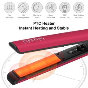 img 1 attached to 💗 PARWIN PRO BEAUTY Pink Hair Styling Set - Foldable 1875W Ion Hair Dryer and Tourmaline Hair Straightener Thermostat Flat Iron Combo