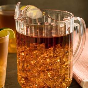 img 1 attached to 🍺 RW Base 32 Ounce Beer Pitcher - Durable Restaurant Pitcher for Bars, Parties, or Homes - Serve Soda, Lemonade, Juice, or Sangria - Clear Plastic Water Pitcher by Restaurantware