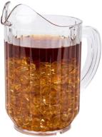 🍺 rw base 32 ounce beer pitcher - durable restaurant pitcher for bars, parties, or homes - serve soda, lemonade, juice, or sangria - clear plastic water pitcher by restaurantware logo