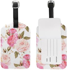 img 4 attached to Flowers Unicorn Luggage Leather Suitcase Travel Accessories in Luggage Tags & Handle Wraps