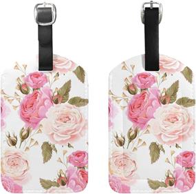 img 3 attached to Flowers Unicorn Luggage Leather Suitcase Travel Accessories in Luggage Tags & Handle Wraps