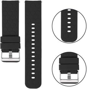 img 3 attached to 🖤 Black Soft Silicone Watch Strap for Michael Kors Access Gen 4 MKGO – Compatible Replacement Wristband