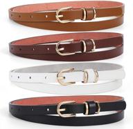 💃 stylish & trendy women's skinny leather belt with buckle - must-have ladies' accessory logo