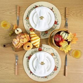 img 2 attached to 🍂 Embroidered Thanksgiving Placemats - Leaf Decorations