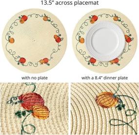 img 3 attached to 🍂 Embroidered Thanksgiving Placemats - Leaf Decorations