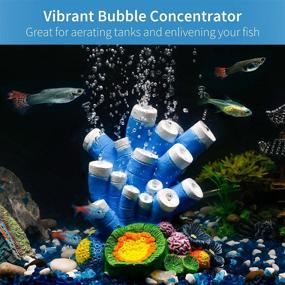 img 3 attached to 🐠 Enhance Your Fish Tank Decor with Uniclife Aquarium Ornament Bubbler Kit including 5 ft. Airline Tubing, Air Stone, and Air Valve Connector