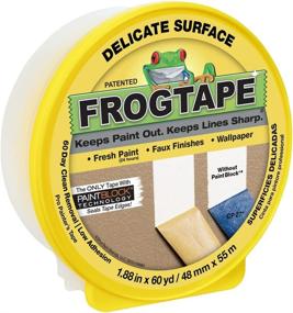 img 4 attached to 🐸 FROGTAPE 280222: Delicate Surface Painter's Tape with PaintBlock - 1.88 inch Width, Yellow